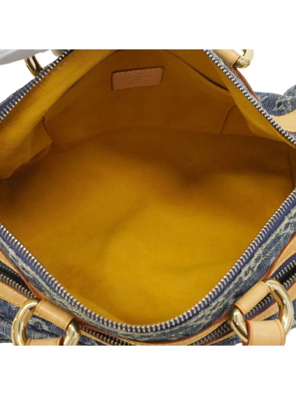 ★SOLD★ Louis Vuitton Handbag Monogram Denim Neo Speedy Blue - Picture 4 of 10